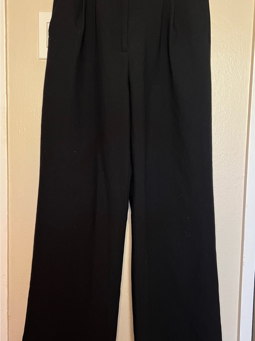 Abercrombie & Fitch Sloane Tailored Wide Leg Pants Black Size 30